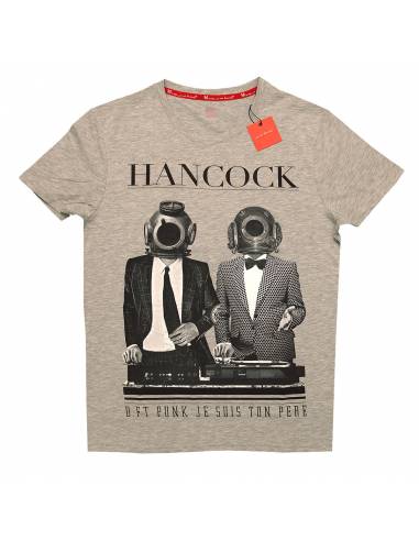 T Shirt blanc/gris imprimé Daft Vador