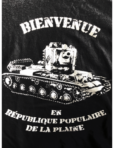 T-shirt noir Bienvenue à la République Populaire de la Plaine