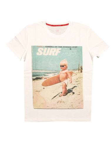 T Shirt blanc Baby Surf