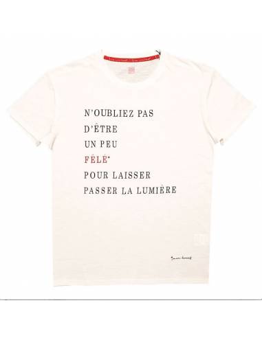 T Shirt blanc Manu Hancock Fêlé Lumière