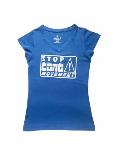 T-shirt FEMME STOP THE CÒNÒ Bleu