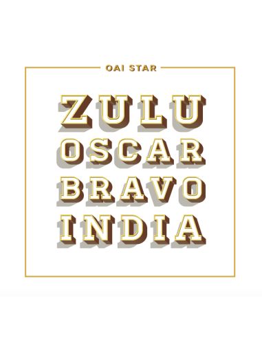 Vinyle ZULU OSCAR BRAVO INDIA, OAI STAR