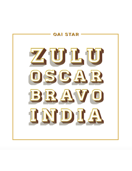 Vinyle ZULU OSCAR BRAVO INDIA, OAI STAR