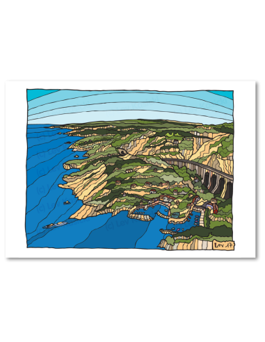 La calanque de Méjean, Marseille, vue par Lev