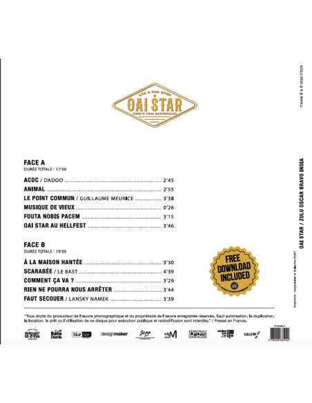 Précommande Vinyle Zulu Oscar Bravo India - Oai Star