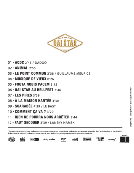 Précommande CD Zulu Oscar Bravo India - Oai Star