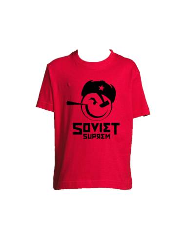 T-shirt Kid Soviet Suprem logo Smiley noir