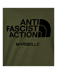 T-shirt noir Anti Fasciste Action Marseille 2