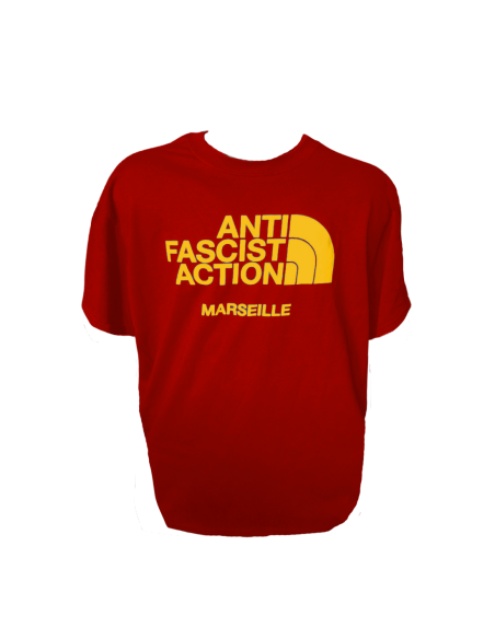 T-shirt noir Anti Fasciste Action Marseille