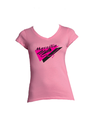 T-shirt Femme Massilia : le micro rose