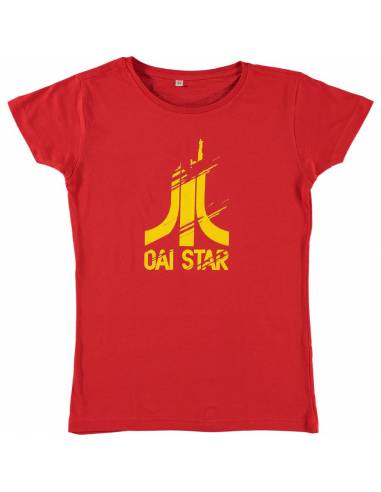 T-shirt Oai Star femme motif AtaOai rouge