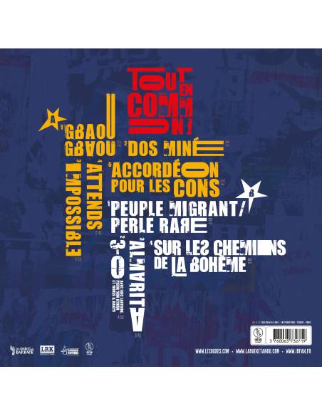 Dos Vinyle Les Ogres de Barback – La Rue Kétanou «Tout en commun»