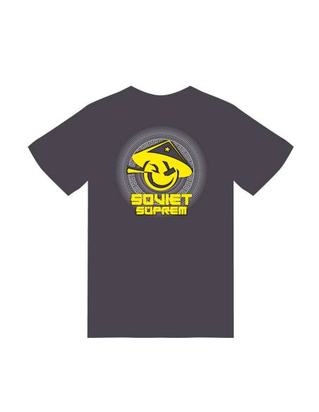 Soviet Suprem T-shirt HOMME logo Smiley Soviet jaune