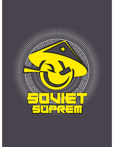 Soviet Suprem T-shirt HOMME logo Smiley Soviet jaune