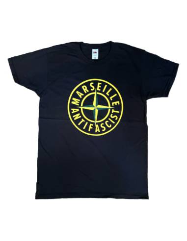 T-shirt Anti Fasciste Action blanc Marseille