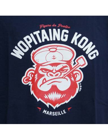 T-shirt bleu marine Wopitaing Kong