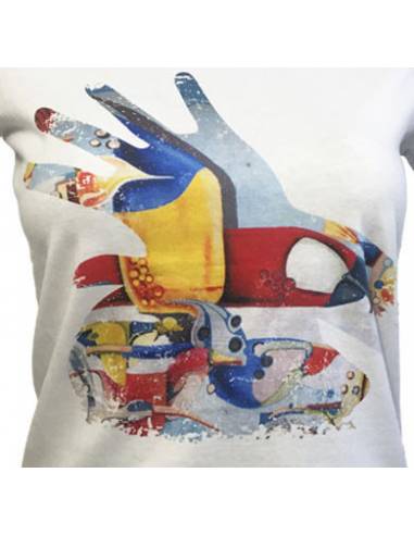 T-shirt Femme Mon coté Punk Picaflor Blanc