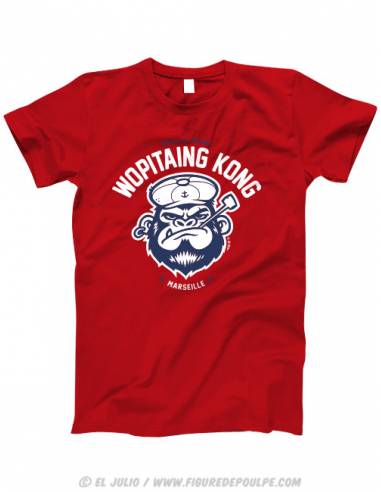 T-shirt rouge Wopitaing Kong