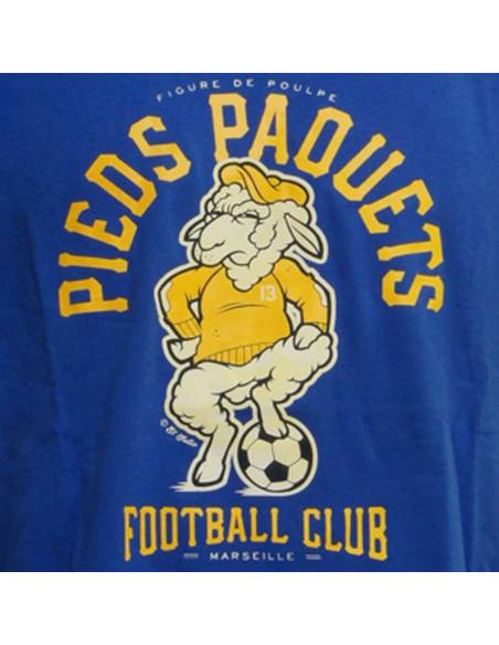 T-shirt bleu roi Pieds Paquets Football Club