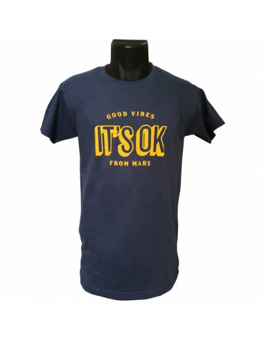 T-shirt homme It's Ok Bleu Denim